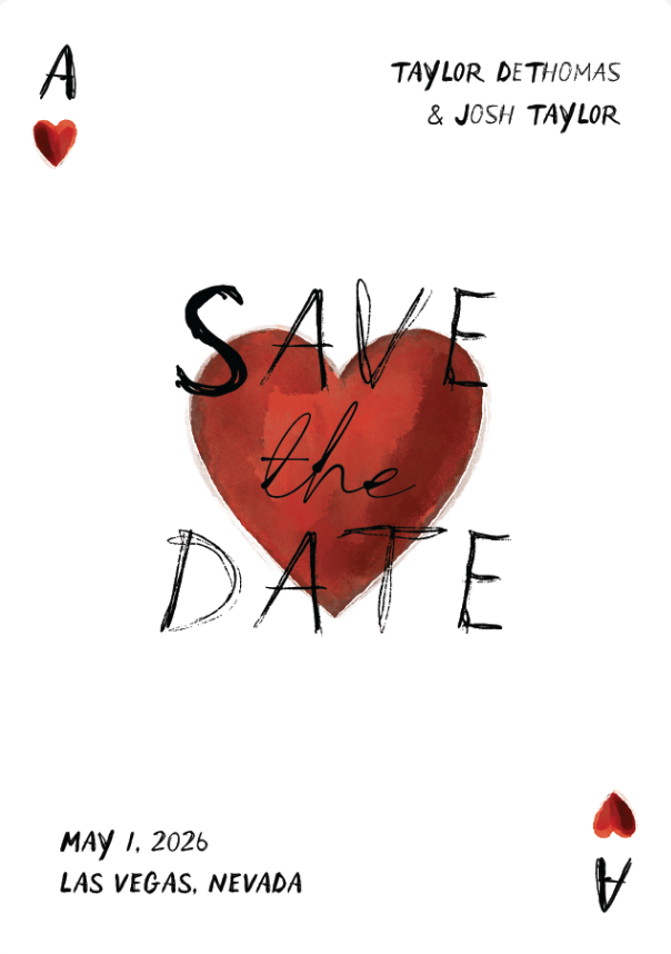 Save the date card